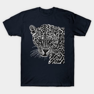 Jaguar cat ink illustration T-Shirt